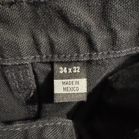 Carhartt Black Slim Straight Jeans Durable Reinforced Knee - Picture 2 of 5